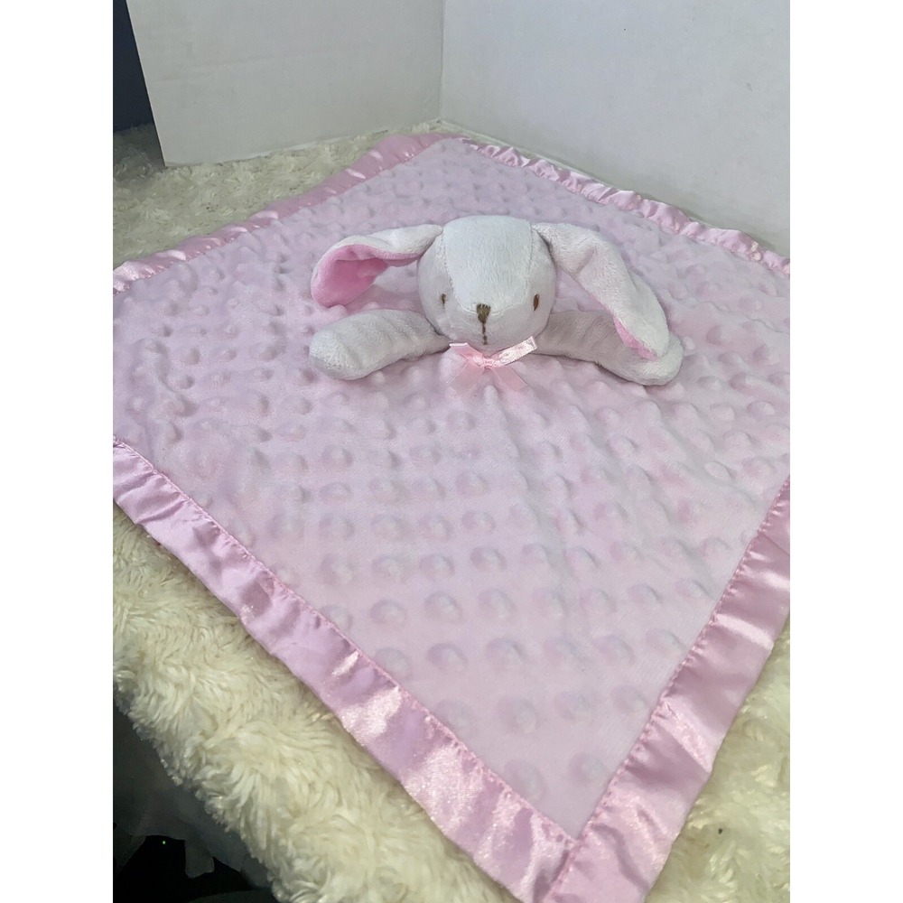 Blankets Beyond Pink Bunny Baby Blanket Minky Dot Security Lovey HG9